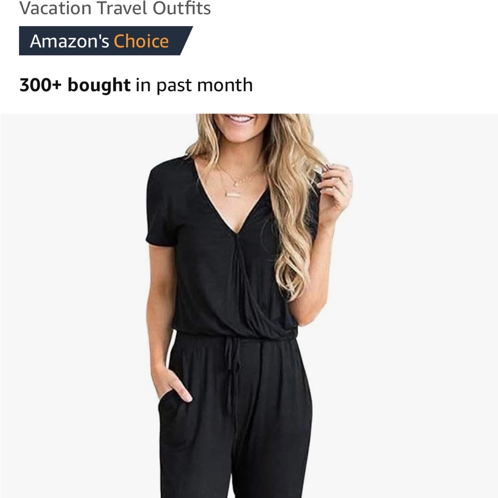PrettyGarden Black Jump Suit/Romper XL